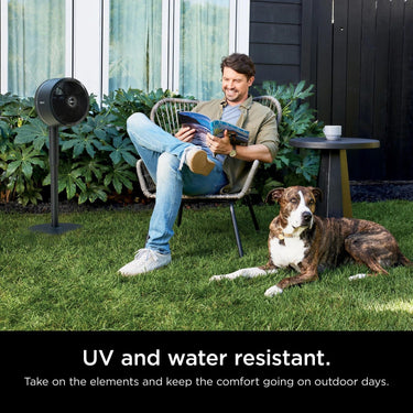 Shark FlexBreeze Pedestal & Tabletop Fan, Indoor & Outdoor, Light Grey, Refurbished