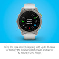 Garmin epix Gen 2, Premium Active Smartwatch, 47mm White Titanium, Factory Refurbished