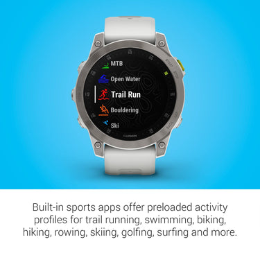 Garmin epix Gen 2, Premium Active Smartwatch, 47mm White Titanium, Factory Refurbished