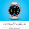 Garmin epix Gen 2, Premium Active Smartwatch, 47mm White Titanium, Factory Refurbished