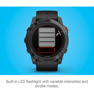 Garmin Fenix 7X Pro Solar, Glass, Slate Gray Steel, Black w/ Accessories Bundle