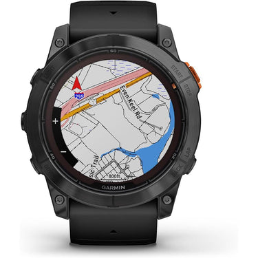 Garmin Fenix 7X Pro Solar, No Wi-Fi, Slate Gray, Black w/ Accessories Bundle