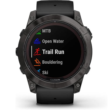 Garmin Fenix 7X Pro Solar, Sapphire, Carbon Gray Titanium, Black w/ Accessories Bundle
