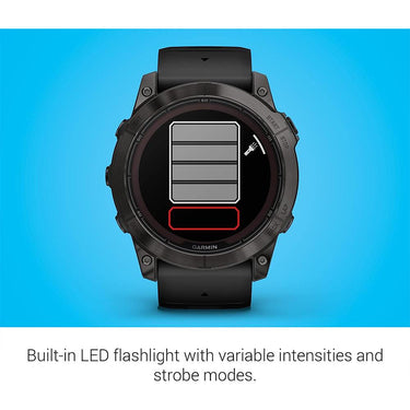 Garmin Fenix 7X Pro Solar, Sapphire, Carbon Gray Titanium, Black w/ Accessories Bundle