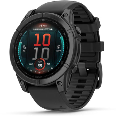 Garmin Fenix E 47 mm AMOLED, Slate Gray Steel + Charging Dock + Dust Cover Bundle