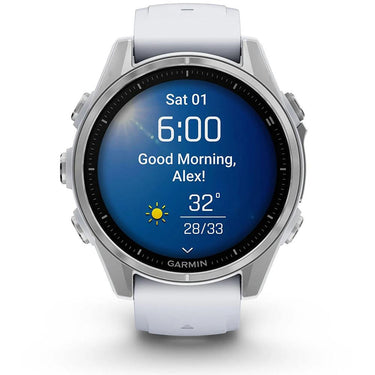 Garmin Fenix 8 43mm Smartwatch, AMOLED, Silver + Accessories Bundle