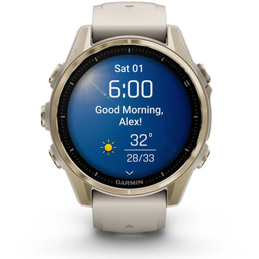 Garmin Fenix 8 43mm Smartwatch, AMOLED, Sapphire, Soft Gold + Accessories Bundle