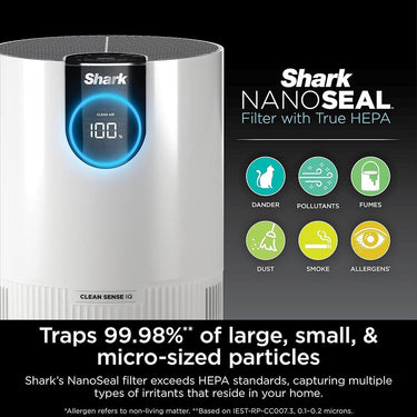 Shark HP200 Air Purifier MAX with Nanoseal HEPA, Cleansense IQ - Refurbished