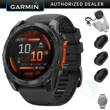 Garmin Fenix 8 51 mm, AMOLED Slate Gray with Black Silicone + Charging Doc + Dust Cover