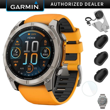 Garmin Fenix 8 51 mm, AMOLED Sapphire, Titanium Band + Charging Doc + Dust Cover