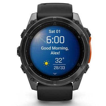 Garmin Fenix 8 51mm AMOLED Sapphire, Carbon Gray DLC Band + Charging Doc + Dust Cover
