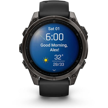 Garmin Fenix 8 47mm Smartwatch, Sapphire, Carbon Gray Titanium + Accessories Bundle