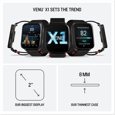 Garmin Venu X1 Premium GPS Smartwatch, Black Titanium