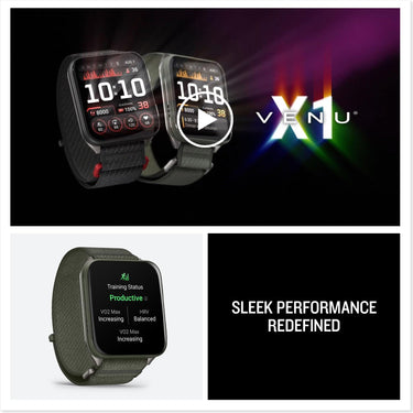 Garmin Venu X1 Premium GPS Smartwatch, Moss Titanium