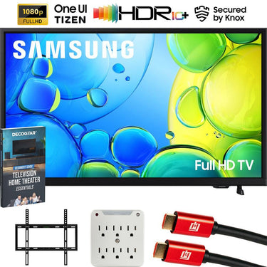 Samsung 40 inch 1080P FHD F6000F 4K Smart TV (2025) with 19-45 Inch TV Wall Mount Bundle