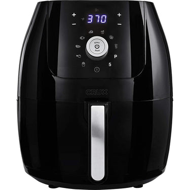 Crux 6 Qt Digital Air Fryer w/ Nonstick Removable Pan Dishwasher Safe & Crisping Tray