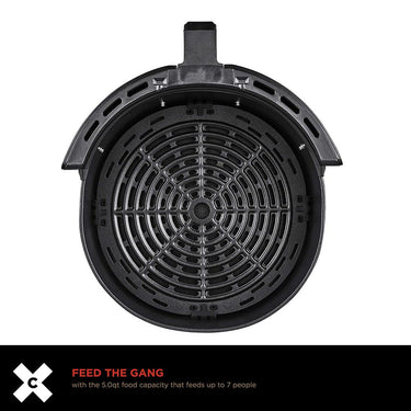 Crux 6 Qt Digital Air Fryer w/ Nonstick Removable Pan Dishwasher Safe & Crisping Tray