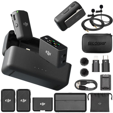 DJI Mic Wireless Microphone System and Audio Recorder with Accessory Bundle