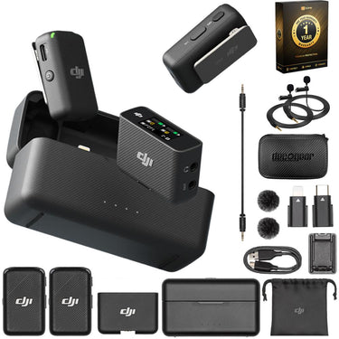 DJI Mic Wireless Microphone System and Audio Recorder with 1YR Warranty Bundle