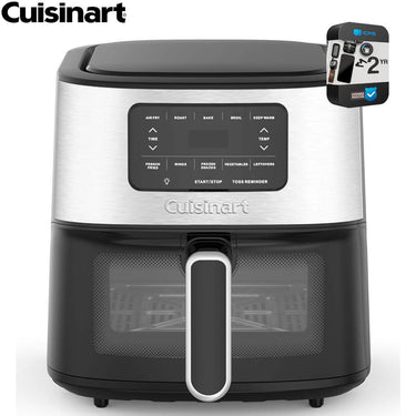 Cuisinart Air Fryer Oven 6-Qt Basket Air Fryer Stainless Steel + 2 Year Warranty