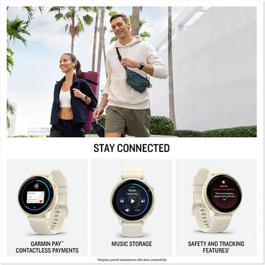 Garmin VIVOACTIVE 6 Fitness GPS Smartwatch Green with Band + 26 Month Protection
