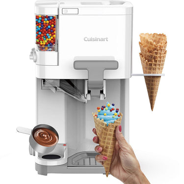 Cuisinart Soft Serve Ice Cream & Slushy Maker With Ice Cream Sundae Kit - Open Box