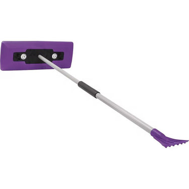 Snow Joe Compact 4-in-1 Telescoping Snow Broom with Ice Scraper & Light Open Box