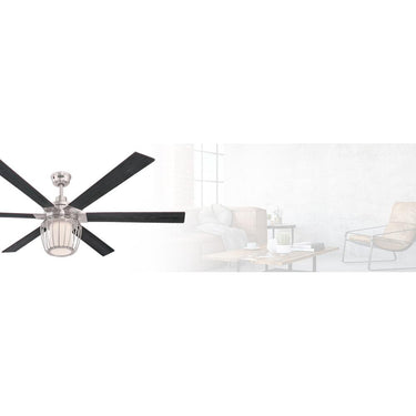 Westinghouse Willa Indoor Ceiling Fan with Light and Remote, 60 Inch Open Box