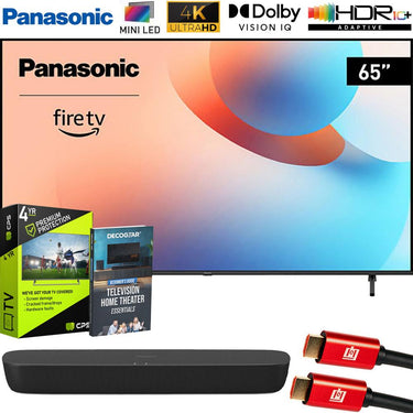 Panasonic W95 65" Mini LED 4K UHD Smart Fire TV (2024) + HTB200 Compact Soundbar Bundle