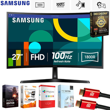 Samsung 27" S3 Series FHD VA 1800R Curved Monitor + 26 Months Protection Bundle
