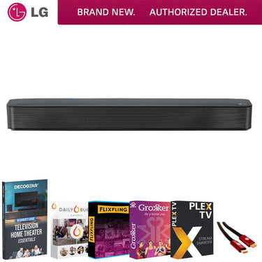 LG SKM1 2.0 Ch Compact Soundbar Wireless TV Speaker with Remote + Streaming Bundle
