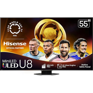 Hisense 55" U8 Series Mini-LED ULED TV, QLED, Full Array w/ Extended Protection Plan