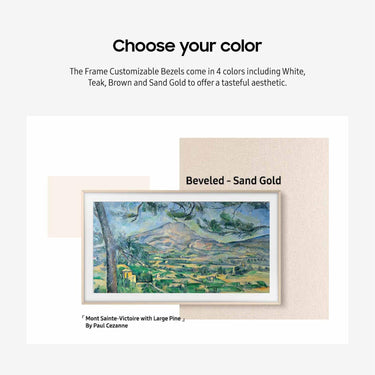 Samsung 85" The Frame Customizable Bezel - Sand Gold Metal - VG-SCFC85SGMZA