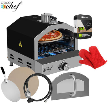 Deco Chef 2-in-1 Propane Gas Pizza Oven & Grill + Oven Mitt & 1 Year Warranty