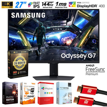 Samsung 27" Odyssey G70D 4K UHD IPS 1ms Gaming Monitor + 26 Months Protection Bundle
