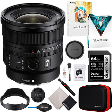 Sony SEL16F18G FE 16mm f/1.8 G Lens (Sony E) w/ Accessory + Software Bundle