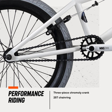 Mongoose Legion Kids Freestyle BMX Bike, Intermediate Rider, 20-Inch Wheels, White