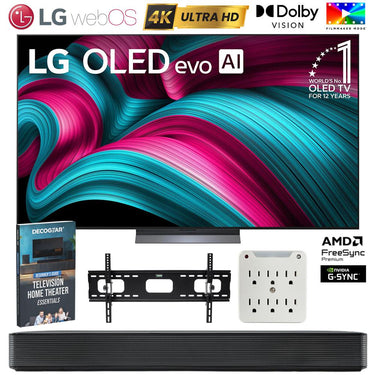 LG 77 Inch C5 Series OLED evo 4K UHD Smart webOS TV (2025) w/ SKM1 Soundbar Bundle