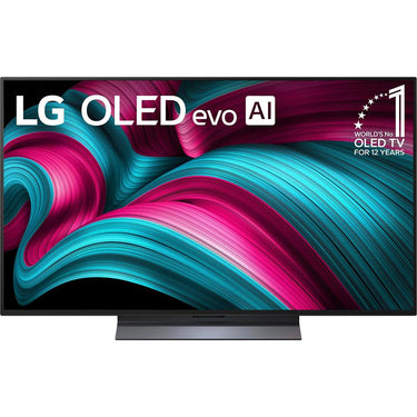LG 42 Inch C5 Series OLED evo 4K UHD Smart webOS TV (2025) w/ SKM1 Soundbar Bundle