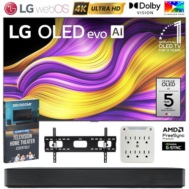 LG 83" G5 OLED evo 4K UHD Smart TV w/ One Wall Design (2025) + SKM1 Soundbar Bundle