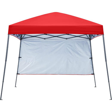 ABCCANOPY Outdoor 8x8 ft Pop-Up Canopy with Sun Wall, Bag, Stakes and Ropes, Red