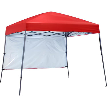 ABCCANOPY Outdoor 8x8 ft Pop-Up Canopy with Sun Wall, Bag, Stakes and Ropes, Red
