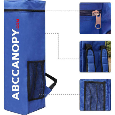 ABCCANOPY Outdoor 8x8 ft Pop-Up Canopy with Sun Wall, Bag, Stakes and Ropes, Red