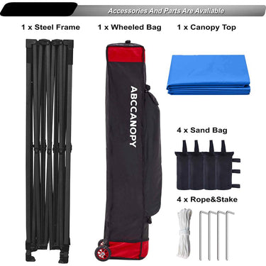 ABCCANOPY Patio Pop Up Canopy Tent 8x12 ft Commercial-Series, Blue