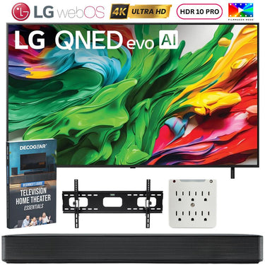LG 75 inch Mini LED QNED AI 4K QNED85A Smart TV (2025) w/ SKM1 Soundbar Bundle