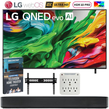 LG 65 inch Mini LED QNED AI 4K QNED85A Smart TV (2025) w/ SKM1 Soundbar Bundle
