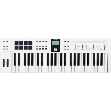 Arturia KeyLab Essential 49 mk3 49-Key USB MIDI Controller Keyboard, White