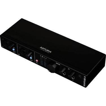 Arturia MiniFuse 4 Portable 4x Input USB-C MIDI Audio Interface, Black