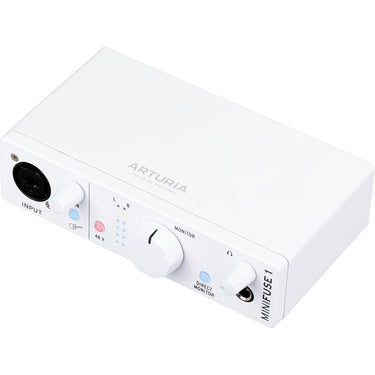 Arturia MiniFuse 1 Portable Single Input USB-C MIDI Audio Interface, White