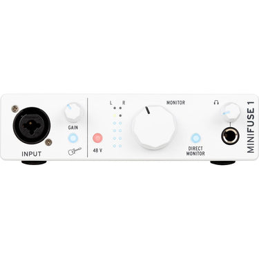 Arturia MiniFuse 1 Portable Single Input USB-C MIDI Audio Interface, White